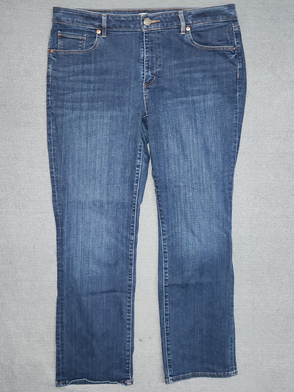 LOFT Dark Blue Straight-Leg Jeans #338